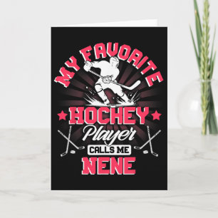 Hockey Player Ice My Favorite Hockey Player Calls Card