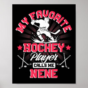 Hockey Player Ice My Favorite Hockey Player Calls Poster