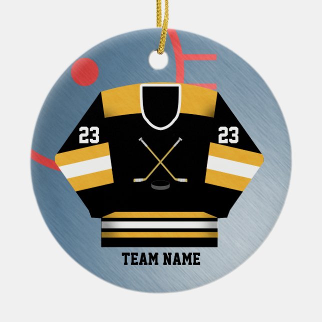 Hockey Player Jersey Ornament (Front)