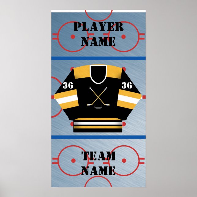 Hockey Player Jersey Poster (Front)