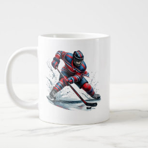 Hockey Player Jumbo  Large Coffee Mug