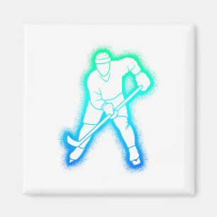 Hockey Player Kids Men Boys Ice Hockey Magnet