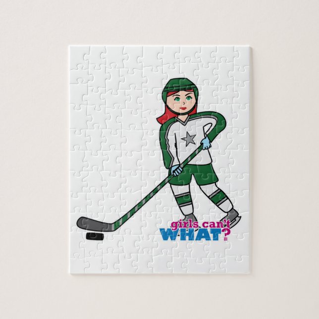Hockey Player Light/Red Jigsaw Puzzle (Vertical)
