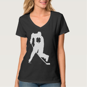 Hockey Player Lucky Shamrock C St Patricks Day Boy T-Shirt