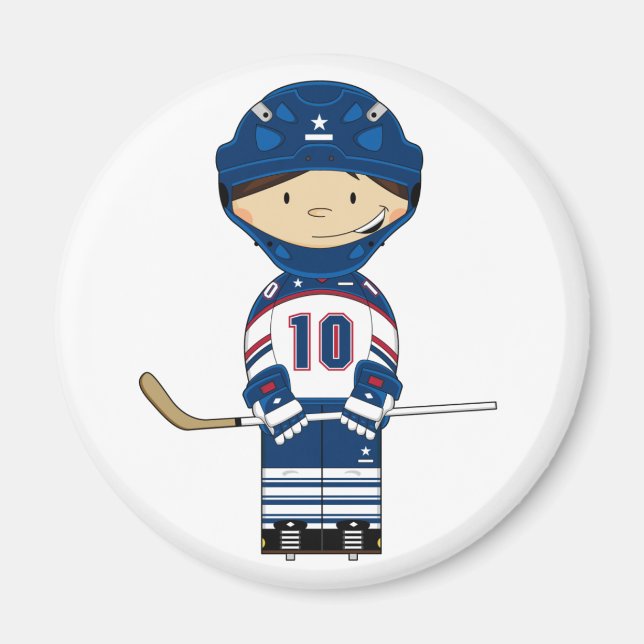 Hockey Player Magnet (Front)