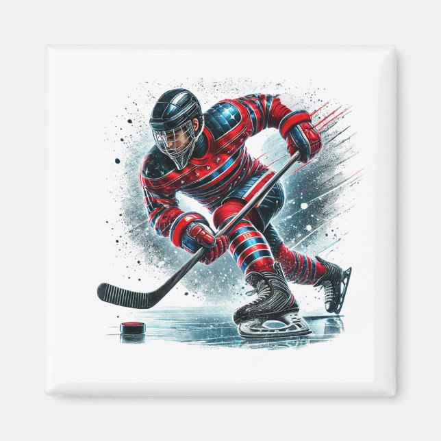 Hockey Player Magnet   (Front)
