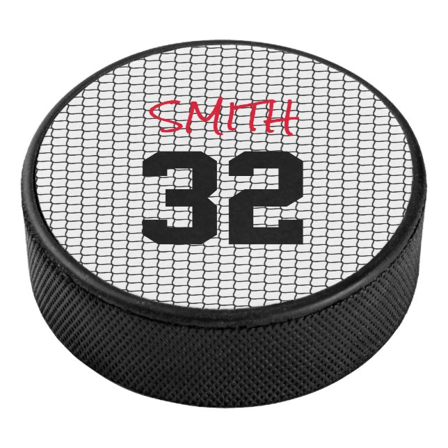 Hockey Player NAME Team NUMBER Goal Net Hockey Puck (3/4)