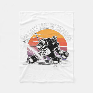 Hockey Player Penalty Box Hockey Goalkeeper Fleece Blanket