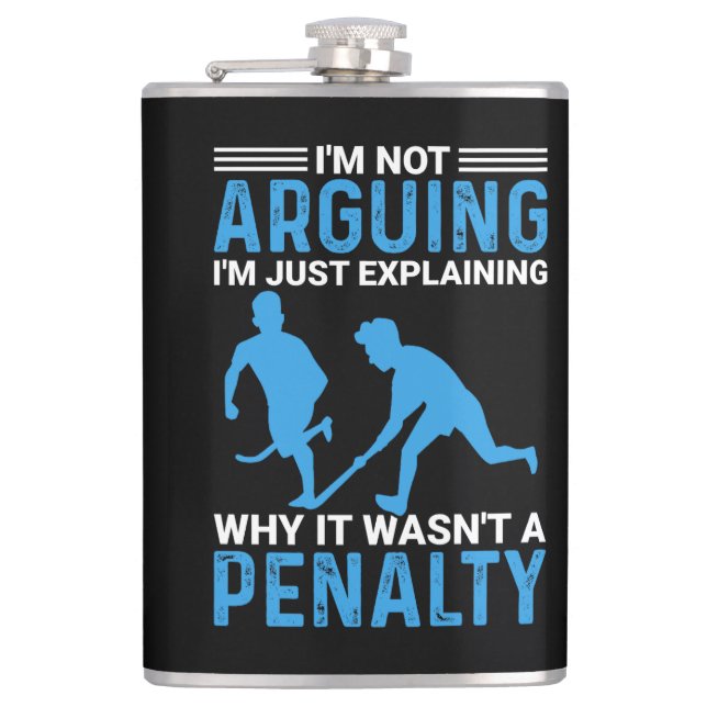 Hockey Player Penalty Hip Flask (Front)