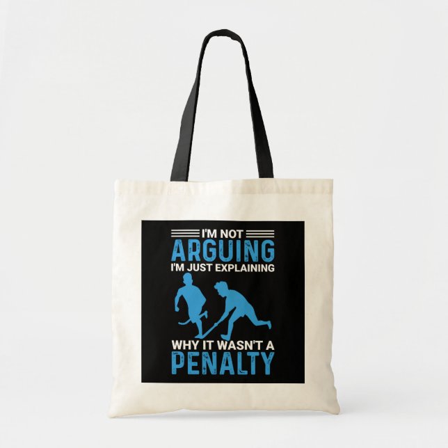 Hockey Player Penalty Tote Bag (Front)