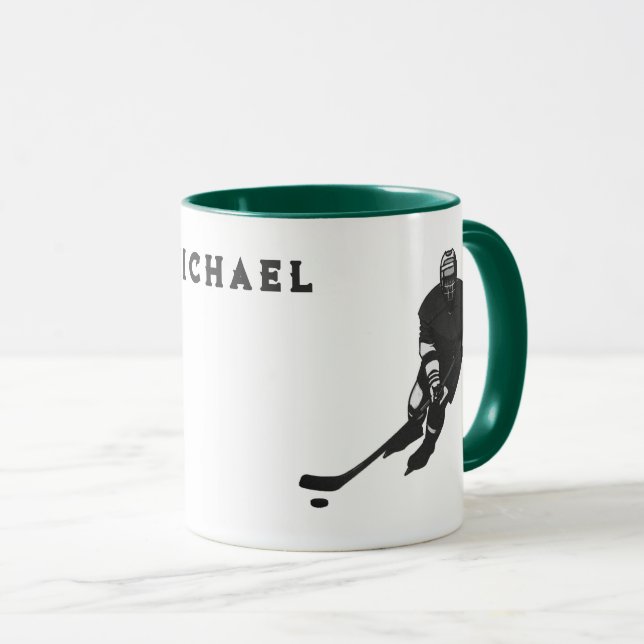 Hockey Player Personalised Mug (Front Right)