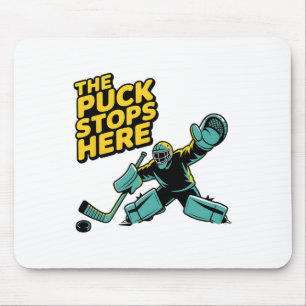 Hockey Player Puck Penalty Box Hockey Goalkeeper  Mouse Pad