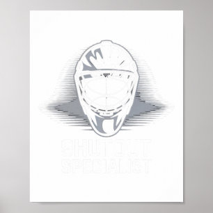 Hockey Player Shutout Penalty Box Hockey Goalkeepe Poster