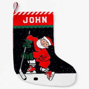 Hockey Player Small Christmas Stocking