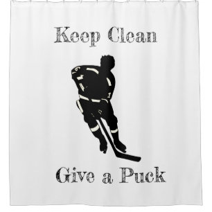 Hockey Player Sport Design Shower Curtain