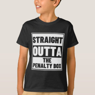Hockey Player Straight Outta Penalty Box Funny Ice T-Shirt