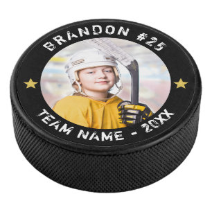 Hockey Player Team Photo Your Colour Puck