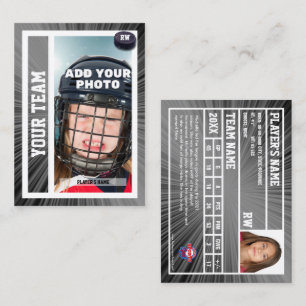 Hockey Player Trading Card Souvenir   B&W Rays