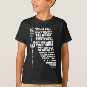 Hockey Player Tygraphy Childrens T Shirt