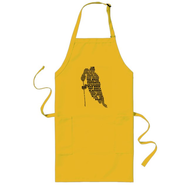 Hockey Player Typography Apron (Front)