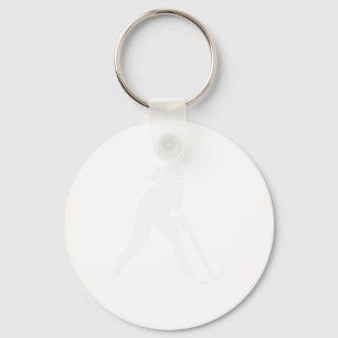 Hockey Player Typography Kids Women Girls Ice Hock Key Ring