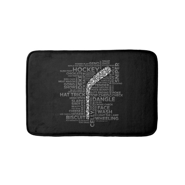 Hockey Players and Slang Bath Mat (Front)