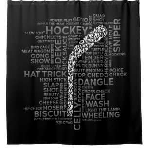Hockey Players and Slang Shower Curtain