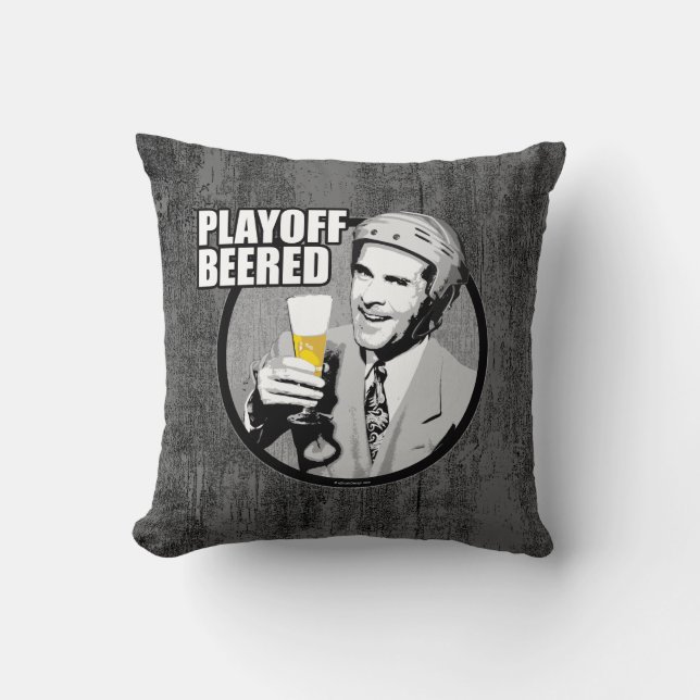 Hockey Playoff Beered Cushion (Front)