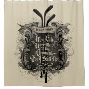 Hockey Prayer Shower Curtain