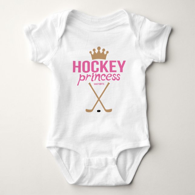 Hockey Princess Baby Girl Infant Bodysuit (Front)