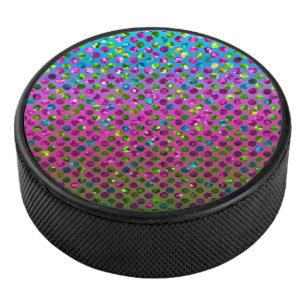 Hockey Puck Crystal Bling Strass