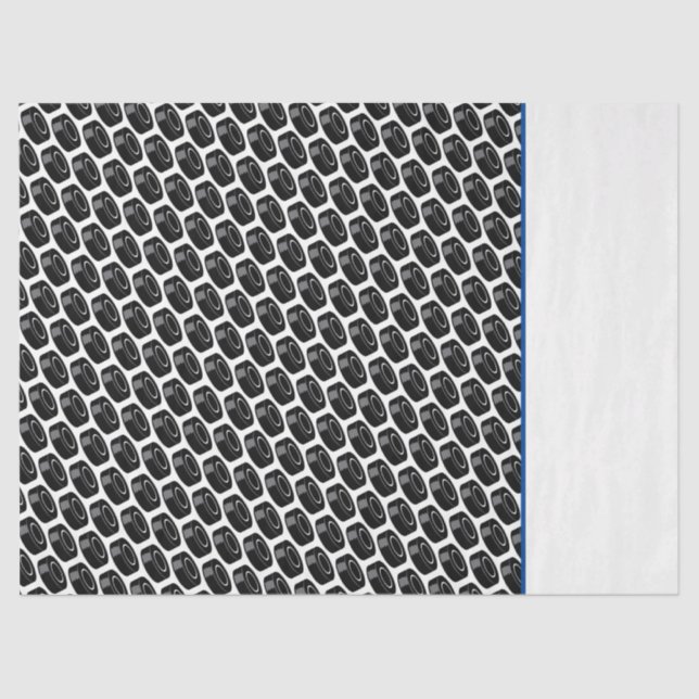 Hockey Puck Pattern Player Game Sports Fun Tissue Paper (Front)