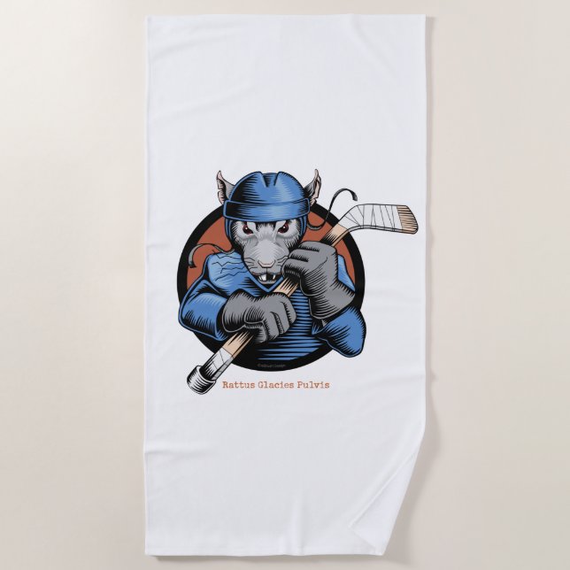 Hockey Rat Beach Towel (Front)