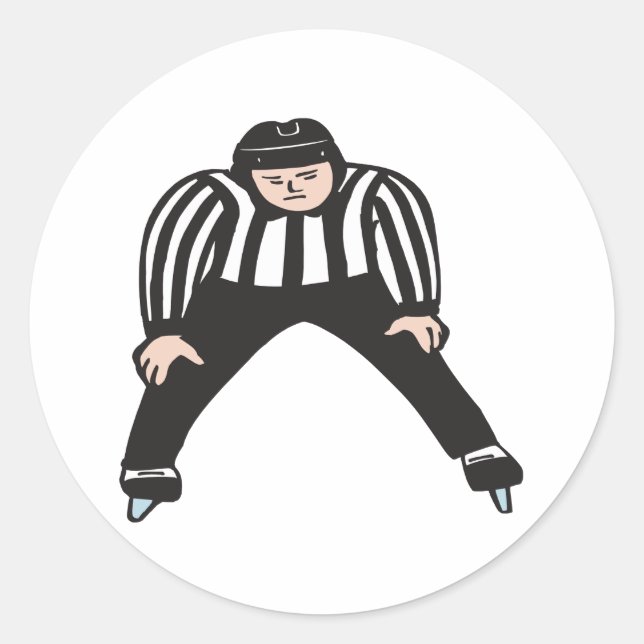 Hockey Referee Classic Round Sticker (Front)