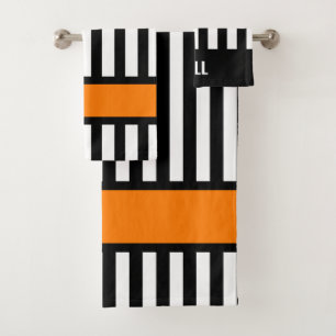 Hockey Referee Stripe Personalised Bath Towel Set