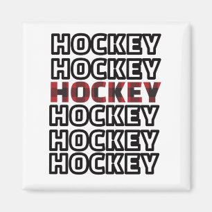 Hockey Repeating Buffalo Plaid Magnet