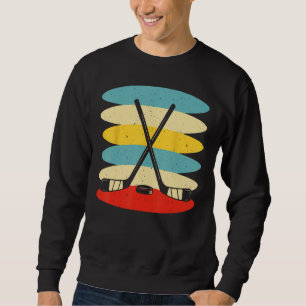 hockey retro vintage sunset for hockey player 1 sweatshirt