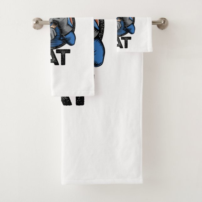 Hockey Rink Rat Bath Towel Set (Insitu)