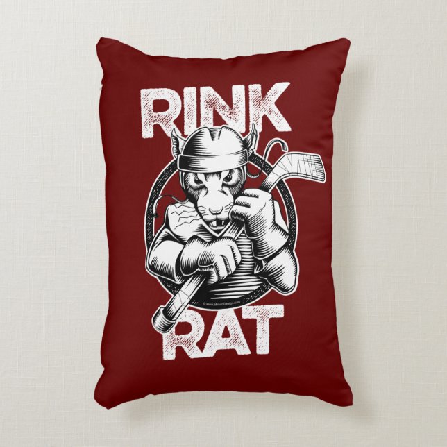 Hockey Rink Rat Decorative Cushion (Front(Vertical))