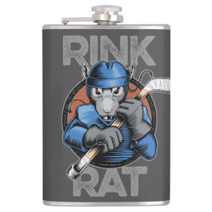 Hockey Rink Rat Hip Flask