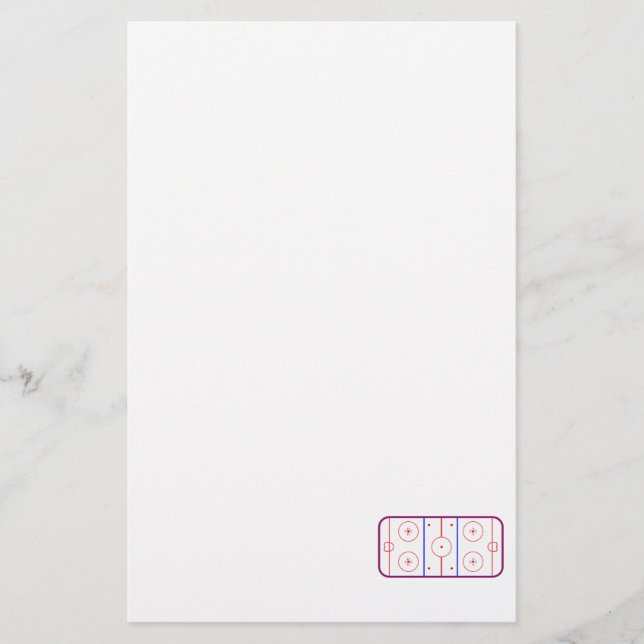 Hockey Rink Stationery (Front)
