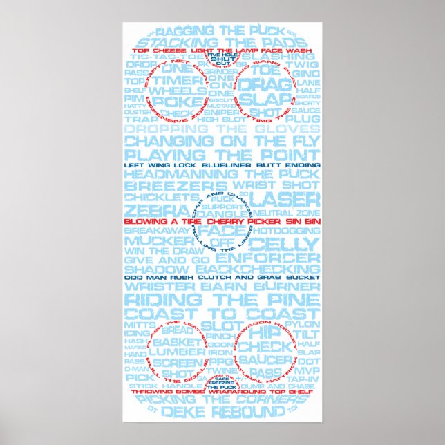 Hockey Rink Typeography Poster (Front)