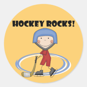 Hockey Rocks T-shirts and Gifts Classic Round Sticker