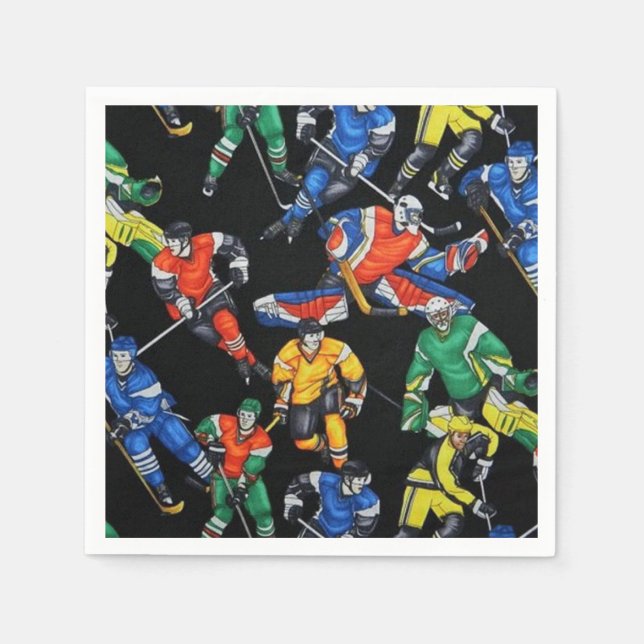 Hockey Season Ice Hockey Napkins (Front)