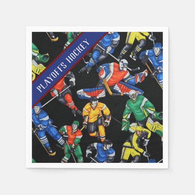 Hockey Season Ice Hockey Napkins (Front)