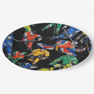 Hockey Season Ice Hockey Paper Plates