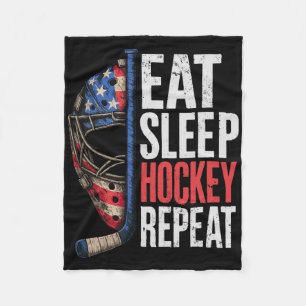 Hockey Shirt Hockey Boy Gifts Stuff Ice Hockey Jer Fleece Blanket