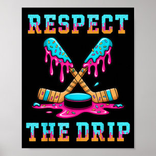 Hockey Shirts for Boys 8-12 Ice Cream Drip Stuff Poster