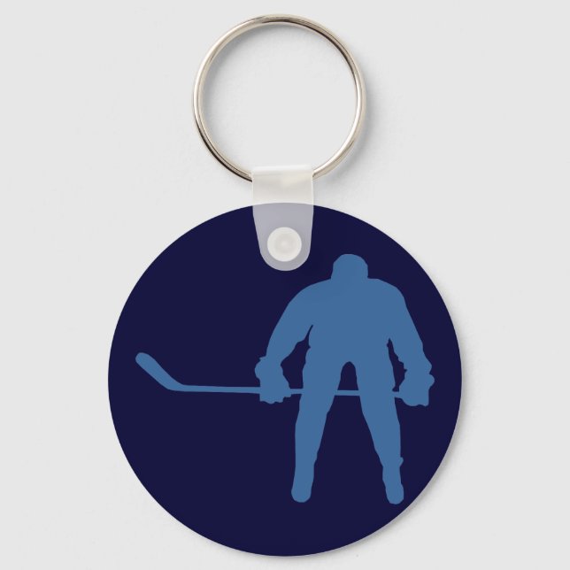 Hockey Silhouette Key Ring (Front)