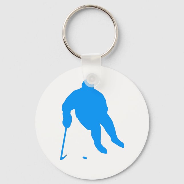 Hockey Silhouette Key Ring (Front)